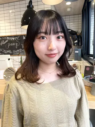 ミディアム haru/レイヤー/ ウルフのヘアスタイル