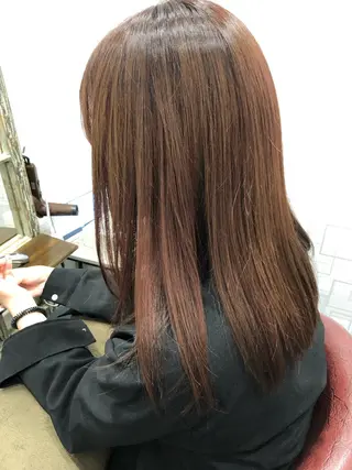 ロング カラー 韓国ヘア/レイヤー/ 暖色カラー/ Aiのヘアスタイル