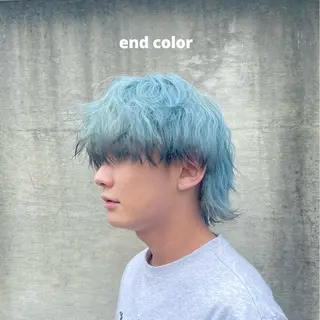 カラー メンズ 夏向/ハイトーン /パーマのヘアスタイル