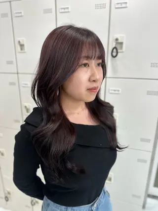 セミロング カラー ガーリーstyle ❤︎misaki🏹のヘアスタイル