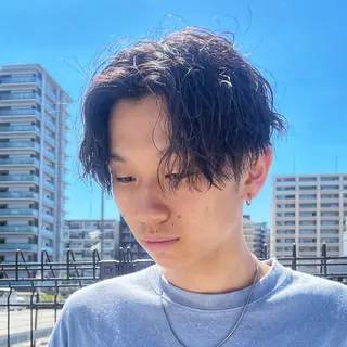 ショート パーマ メンズ メンズヘア特化 崎田 成人のヘアスタイル