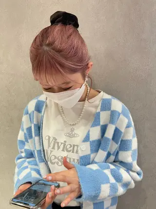 ミディアム カラー ヘアアレンジ 酸性縮毛矯正 梅田茶屋町 Juriのヘアスタイル