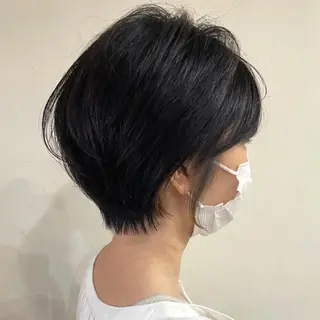 ショート カラー 京都大人女性ショート 徒歩1分/秋山のヘアスタイル
