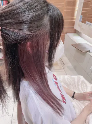 セミロング カラー メンズ/ヘアセット/ 顔周りレイヤー/💶のヘアスタイル