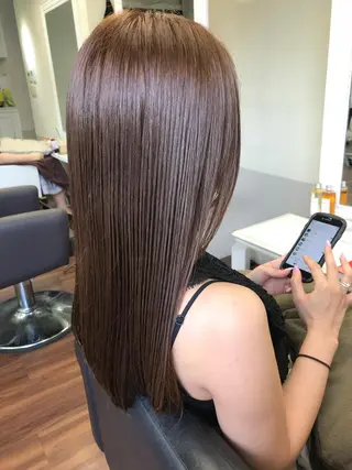 ロング カラー パーマ ヘアアレンジ 成松 勇治のヘアスタイル