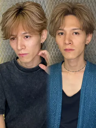 ショート カラー メンズ センターパート メンズカット町田佑人のヘアスタイル