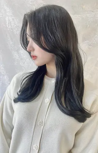 セミロング 【髪質改善カラー】 柏　早坂ケースケのヘアスタイル