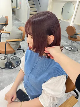 ミディアム カラー HONDA KANONのヘアスタイル