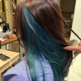 セミロング カラー ハイトーン/デザイン 💎ryuyaのヘアスタイル