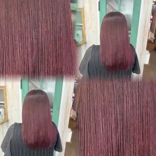 ミディアム カラー 髙橋 李里亜のヘアスタイル