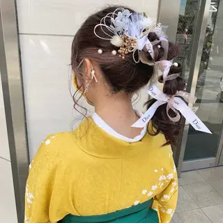 ロング カラー ヘアアレンジ ワット 原宿のヘアスタイル