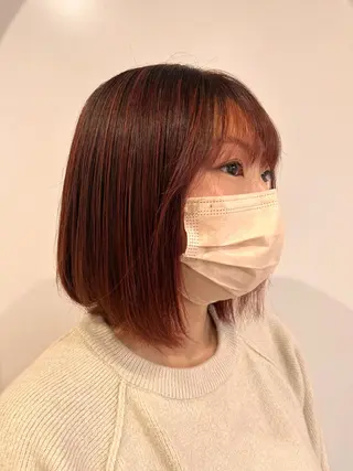 ミディアム カラー 武村美咲/ 暖色/艶カラーのヘアスタイル