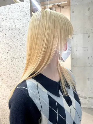 セミロング カラー lani hair salon所属・SHOTO ハイトー ン/デザインカラーのヘアスタイル