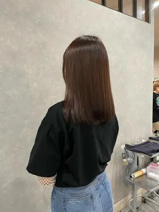 セミロング カラー つちくら あみのヘアスタイル