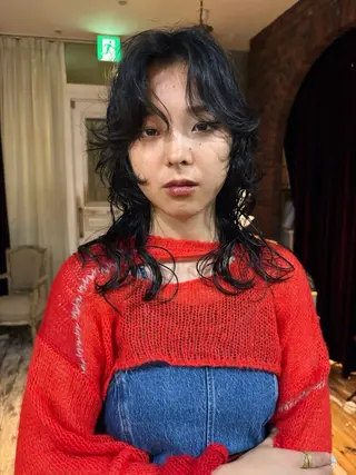 ロング パーマ ＆style所属・rikuto カット/パーマのヘアスタイル