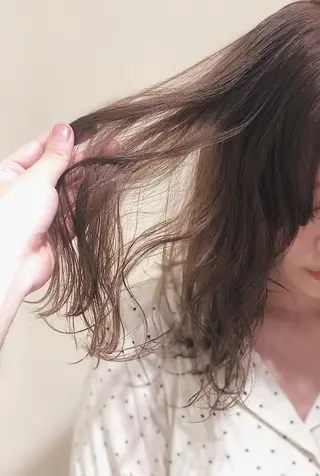 ミディアム カラー パーマ ヘアアレンジ 【ツヤ髪美容師】 ツダケイスケのヘアスタイル
