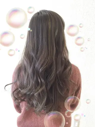 ロング カラー 高橋恵🌈生え癖改善 ウルフ/レイヤーのヘアスタイル