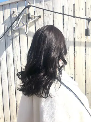 ロング 平野 沙織のヘアスタイル