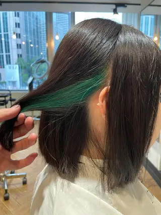 ロング カラー 骨格矯正カット ショート　谷昂将のヘアスタイル