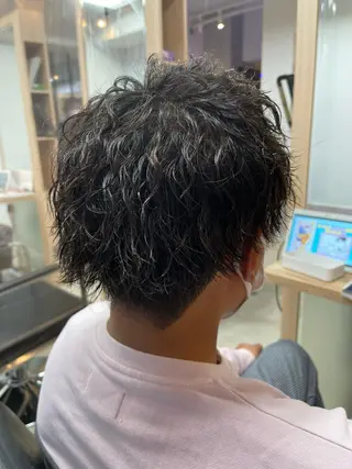 ショート パーマ メンズ 🫧似合わせカット 立川TOSHIKIのヘアスタイル
