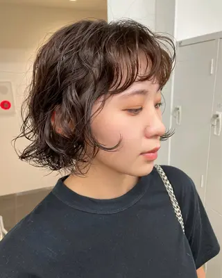 ショート パーマ レイヤーパーマ/ ショートパーマ/横浜のヘアスタイル
