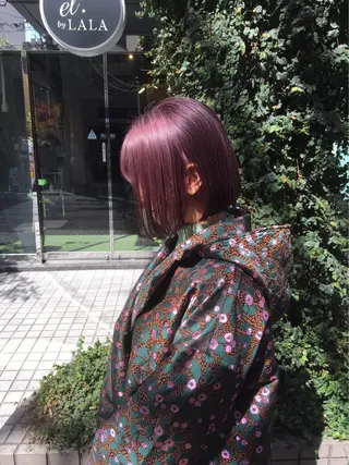 ミディアム カラー 牧原歩夢/レイヤー /ウルフ/ブリーチのヘアスタイル