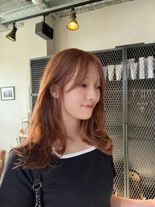 ロング カラー the OSCAR所属・韓国ヘアスタイリスト Harukaのヘアスタイル