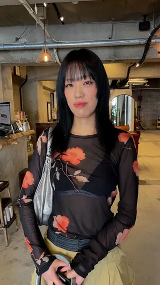 セミロング カラー パーマ/レイヤー 岩山丈一郎のヘアスタイル