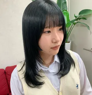 セミロング カラー ヘアアレンジ ayumi🌈 インナーカラー🌈のヘアスタイル