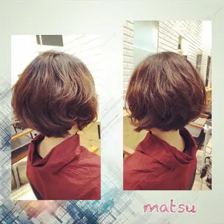 ショート パーマ MATSU 🌟韓国🇰🇷のヘアスタイル
