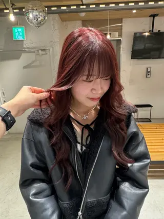 ロング 🌶推しカラー RINA🌶´-のヘアスタイル