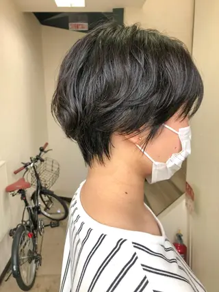 ショート パーマ 水野 雪 /パーマ/暖色カラーのヘアスタイル