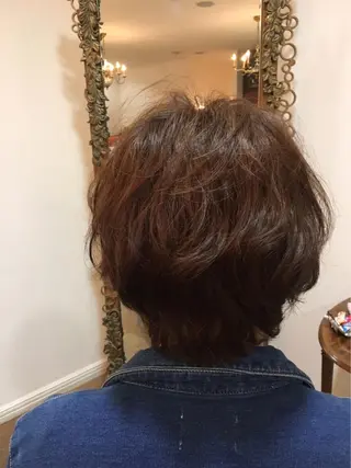 ショート パーマ 三好 美里のヘアスタイル