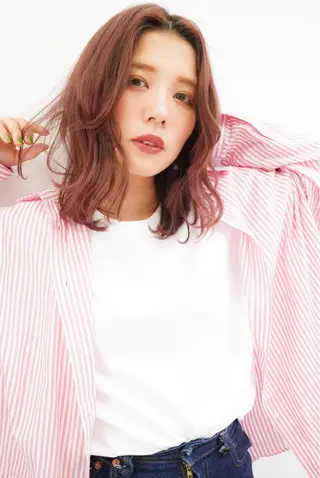 セミロング YURAGI🤍 SAEのヘアスタイル