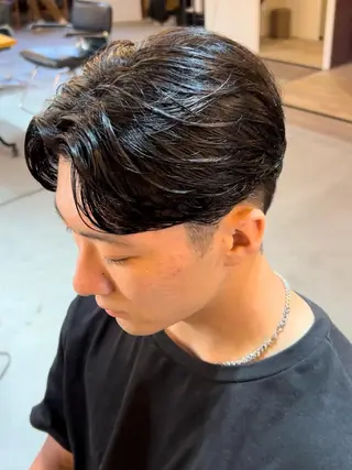 ミディアム ヘアアレンジ メンズ 東林間No.1👑 メンズパーマ職人のヘアスタイル