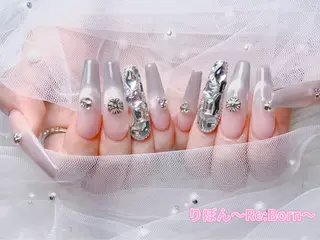 ロング りぼん Re:Bonrのネイルデザイン