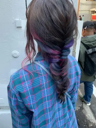 ロング カラー ヘアアレンジ ピンクベージュ/新潟 万代/高橋桃葉🍑のヘアスタイル