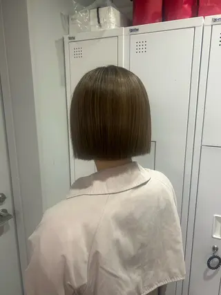 ショート aoi/暖色カラー/ プツッとボブ🎀のヘアスタイル