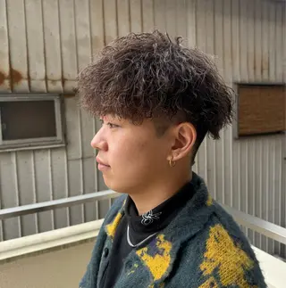 ショート パーマ メンズ FADE&LINE小倉店所属・原田 尚満のヘアスタイル