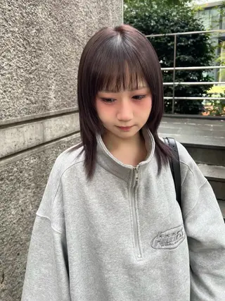 ミディアム カラー 艶髪カラー✨似合わせ No.1🥇渡辺康貴のヘアスタイル