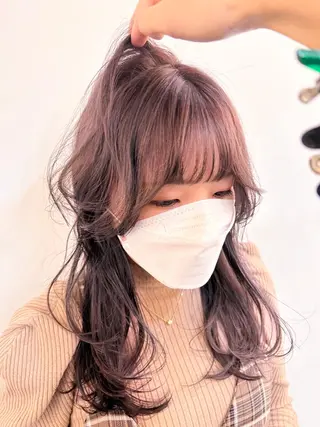 セミロング カラー レイヤーカット/ 火ノ見🪡のヘアスタイル