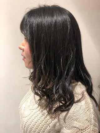ミディアム ボブ韓国風レイヤー 髪質改善/畠中ケントのヘアスタイル