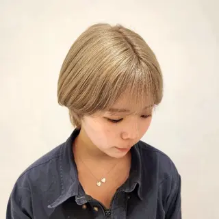 ショート カラー little×salt所属・透明感カラー✨️ 渋谷/ナカムラのヘアスタイル