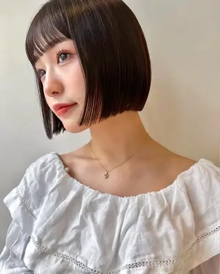 ミディアム カラー 🌱小顔ヘア/ボブ ミディアム/双葉🌱のヘアスタイル