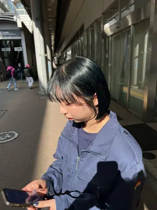 ショート 韓国ボブ/縮毛矯正 /レイヤーカットのヘアスタイル