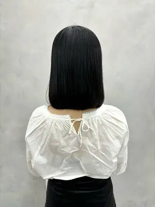 ミディアム lleno所属・Honami ⋆☽ 縮毛矯正モデル募集中のヘアスタイル
