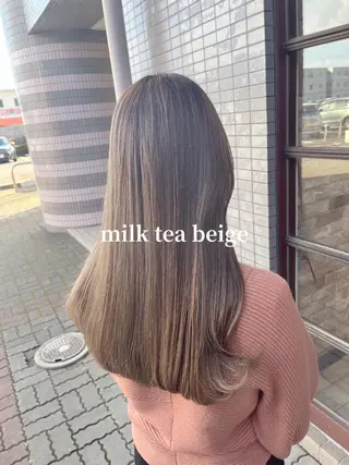 ロング 🧡ミルクティー/ レイヤー🧡ショウナのヘアスタイル
