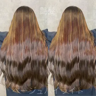 ロング カラー ツバサ 髪質改善のヘアスタイル