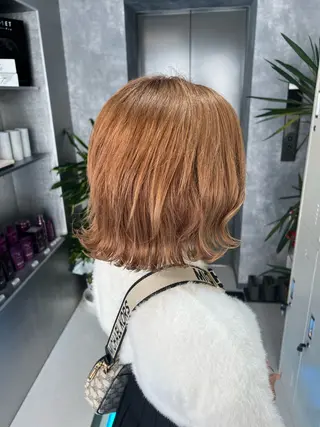 ミディアム カラー ヘアアレンジ 👑垢抜け韓国ヘア ハッシュカット唯澄のヘアスタイル