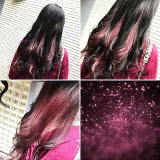 ロング カラー "PEPPU "所属・派手髪、ハイトーン ショートヘアShinのヘアスタイル